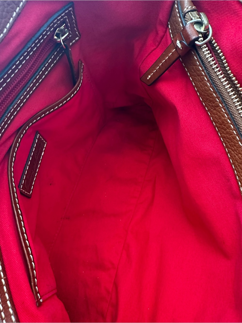 Dooney & Bourke Pebbled Leather Satchel in Cognac - Picture 7 of 11